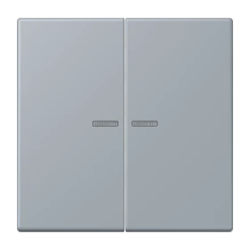 JUNG HOME push-button 2-gang, with lens, gris clair 59 (4320O)