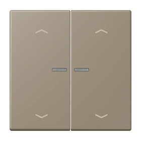 JUNG HOME Taster 2fach, mit Pfeilsymbolen, mit Lichtleiter, ombre naturelle moyenne (32141)