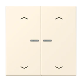 JUNG HOME Taster 2fach, mit Pfeilsymbolen, mit Lichtleiter, blanc ivoire (4320B)