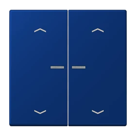 JUNG HOME Taster 2fach, mit Pfeilsymbolen, mit Lichtleiter, bleu outremer foncé (4320T)
