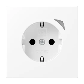 JUNG HOME SCHUKO® Steckdose, Safety Plus, schneeweiß matt