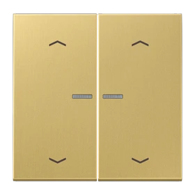 JUNG HOME push-button, with arrow symbols, with lens, classic brass