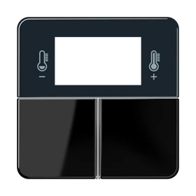 Cover kit 3-gang, F40 Room controller, black