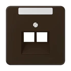 Centre plate for IAE/UAE sockets, 2 x 8-pole, brown