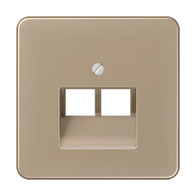 Centre plate for IAE/UAE sockets, 2 x 8-pole, gold-bronze