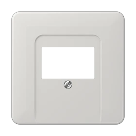 Centre plate for telephone sockets, 1-gang, light grey