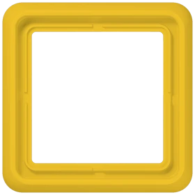 Frame 1-gang, for covers with glass plate, yellow (similar RAL 1004)