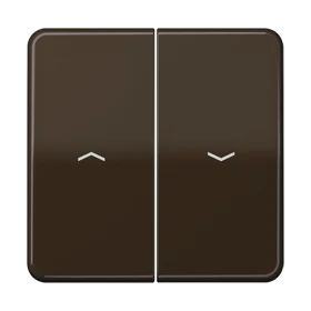 Tecla simple, con símbolos de flechas, Termoplástico, marrón