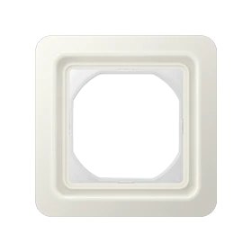Marco 90 x 90 mm, con junta estanca (IP44) simple, blanco marfil