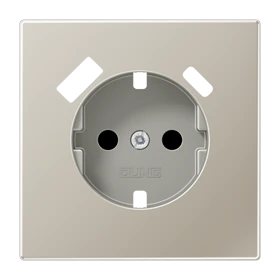 Centre plate for SCHUKO® socket insert with USB charger, Safety Plus, stainless steel