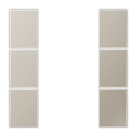 Gruppo tasti 3 canali, F50, acciaio inox