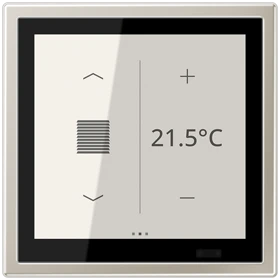 KNX Raumcontroller LS TOUCH mit Rahmen LS 990, Secure, Edelstahl