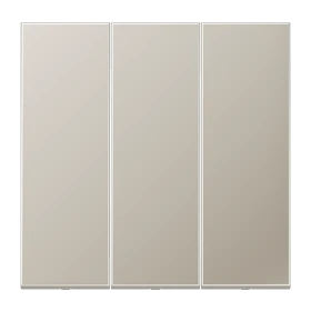 Rocker 3-gang, stainless steel
