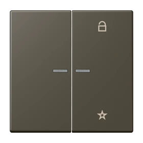 eNet push-button universal, with lens, ombre naturelle 31 (32140)