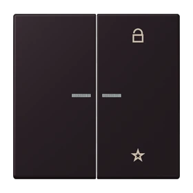 eNet push-button universal, with lens, noir d'ivoire (4320E)