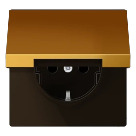 SCHUKO® socket, gold-coloured