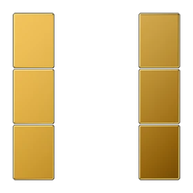 Tastensatz 3fach, F50, goldfarben