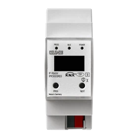 KNX IP router, rail mounting device, 2 rail units, Secure