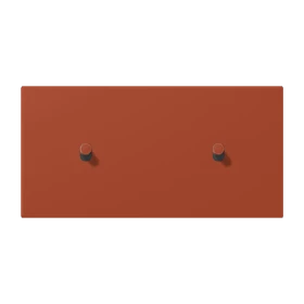 Centre plate with toggle lever "cylinder", 2 x 1 toggle lever, l'ocre rouge (32110)