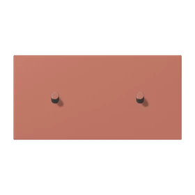 Centre plate with toggle lever "cylinder", 2 x 1 toggle lever, terre sienne brique (32121)