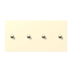 Centre plate with toggle lever "cylinder", 2 x 2 toggle levers, blanc (32001)