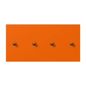 Centre plate with toggle lever "cylinder", 2 x 2 toggle levers, orange (32080)