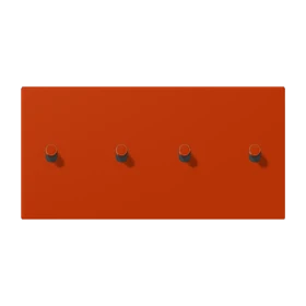 Centre plate with toggle lever "cylinder", 2 x 2 toggle levers, rouge vermillon 59 (4320A)