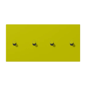 Centre plate with toggle lever "cylinder", 2 x 2 toggle levers, vert olive vif (4320F)