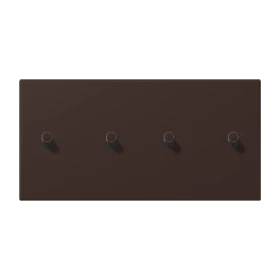 Centre plate with toggle lever "cylinder", 2 x 2 toggle levers, terre d‘ombre brûlée 59 (4320J)