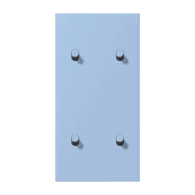 Centre plate with toggle lever "cylinder", 2 x 2 toggle levers, outremer moyen (32021)