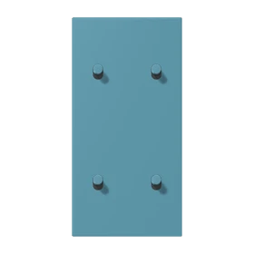 Centre plate with toggle lever "cylinder", 2 x 2 toggle levers, céruléen vif (32031)