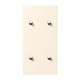 Centre plate with toggle lever "cylinder", 2 x 2 toggle levers, blanc ivoire (4320B)