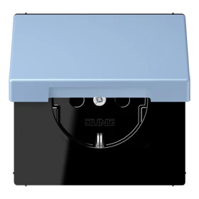 Enchufe SCHUKO®, Safety Plus, termoplástico lacado, outremer moyen