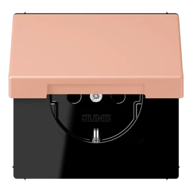 Enchufe SCHUKO®, Safety Plus, termoplástico lacado, rose clair