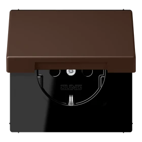 Enchufe SCHUKO®, Safety Plus, termoplástico lacado, terre d'ombre brûlée 31