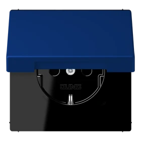 Enchufe SCHUKO®, Safety Plus, termoplástico lacado, bleu outremer foncé