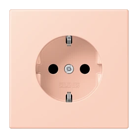 SCHUKO®-Steckdose, Schraubklemmen, Duroplast lackiert, l'ocre rouge clair
