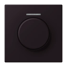 Cobertura com visor de fibra ótica 1 grupo, para sensor giratório KNX, com visor, noir d'ivoire (4320E)