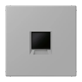 Abdeckung (gerastet) für Modular-Jack-Steckbuchsen, 1fach, UMA-CAT6A, RADIALL, Panduit, Assmann, gris moyen (32012)