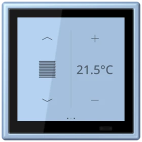 Controlador de zona KNX LS TOUCH com aro LS 990, Seguro, outremer moyen (32021)