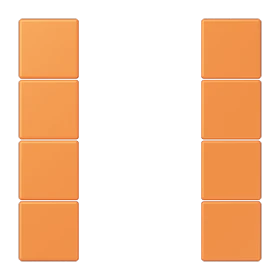 Tasterset 4-voudig, F50, orange clair (32081)