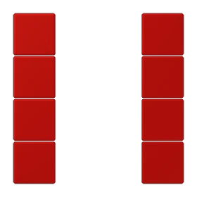Tasterset 4-voudig, F50, rouge vermillon 31 (32090)