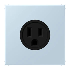 Steckdose, US-Norm NEMA, Schraubklemmen, Thermoplast lackiert, outremer clair