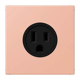 Steckdose, US-Norm NEMA, Schraubklemmen, Thermoplast lackiert, rose clair