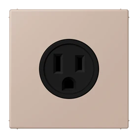 Steckdose, US-Norm NEMA, Schraubklemmen, Thermoplast lackiert, ombre brûlée claire