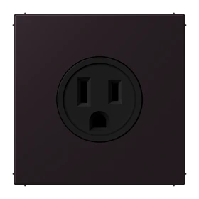 Steckdose, US-Norm NEMA, Schraubklemmen, Thermoplast lackiert, noir d'ivoire