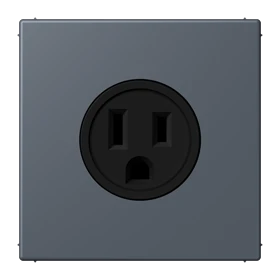 Steckdose, US-Norm NEMA, Schraubklemmen, Thermoplast lackiert, gris fonce 59