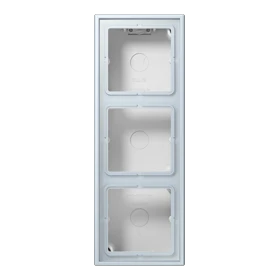 Surface cap 3-gang, LS CUBE, duroplastic lacquered, outremer pâle (32023), vertical and horizontal installation