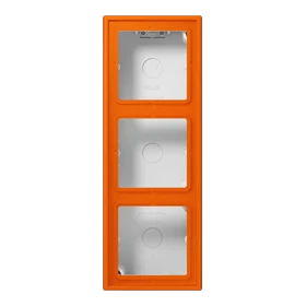 Surface cap 3-gang, LS CUBE, duroplastic lacquered, orange (32080), vertical and horizontal installation