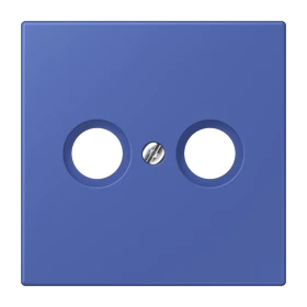 Centre plate 1-gang, for antenna outlet sockets, bleu outremer 31 (32020)